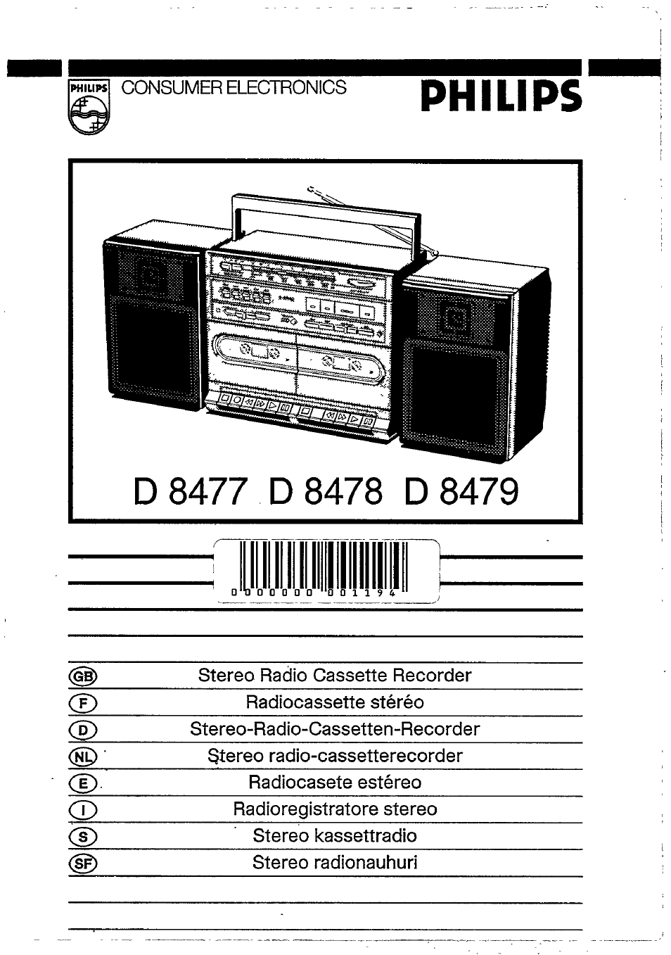 Philips D8479 User Manual | 10 pages