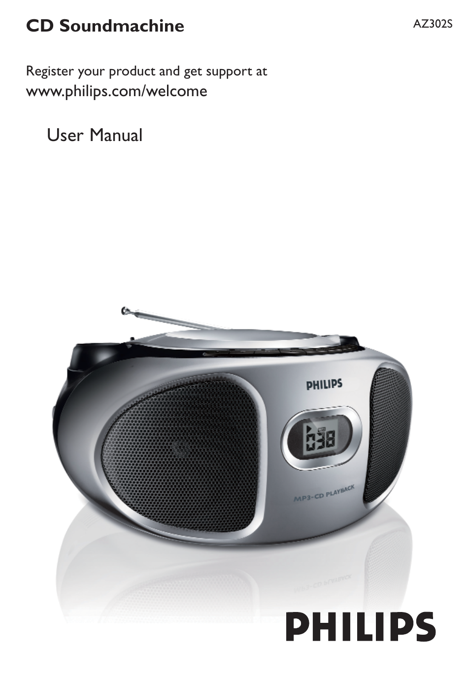 Philips CD SOUNDMACHINE AZ302S User Manual | 14 pages