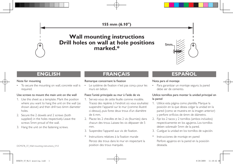 Philips DCM278/37 User Manual | 1 page