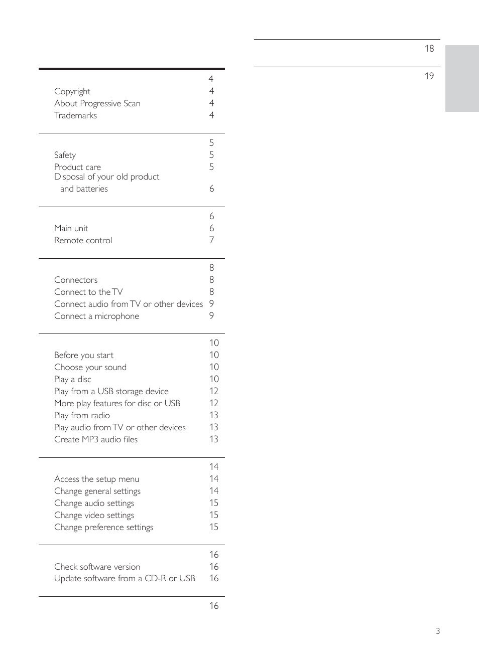 Philips HTS3511E User Manual | Page 3 / 20