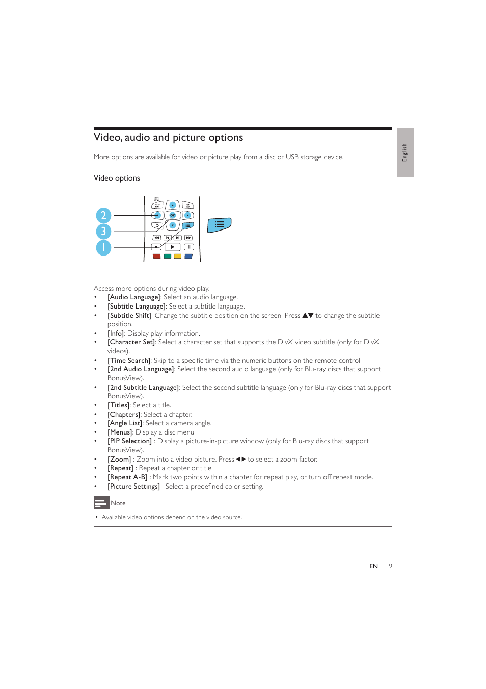 Philips BDP2600 User Manual | Page 9 / 48