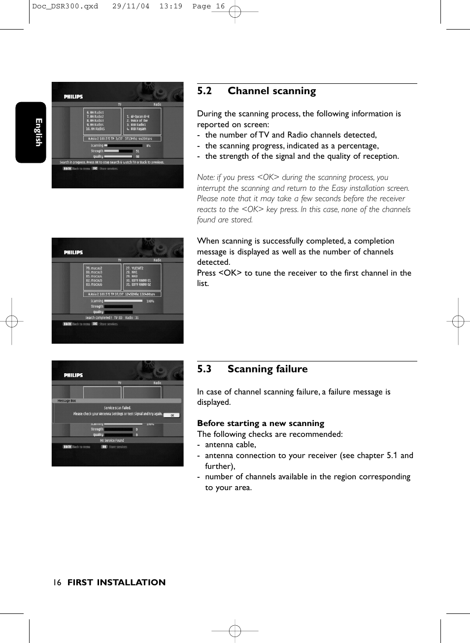 Philips DSR 300/00 User Manual | Page 16 / 38