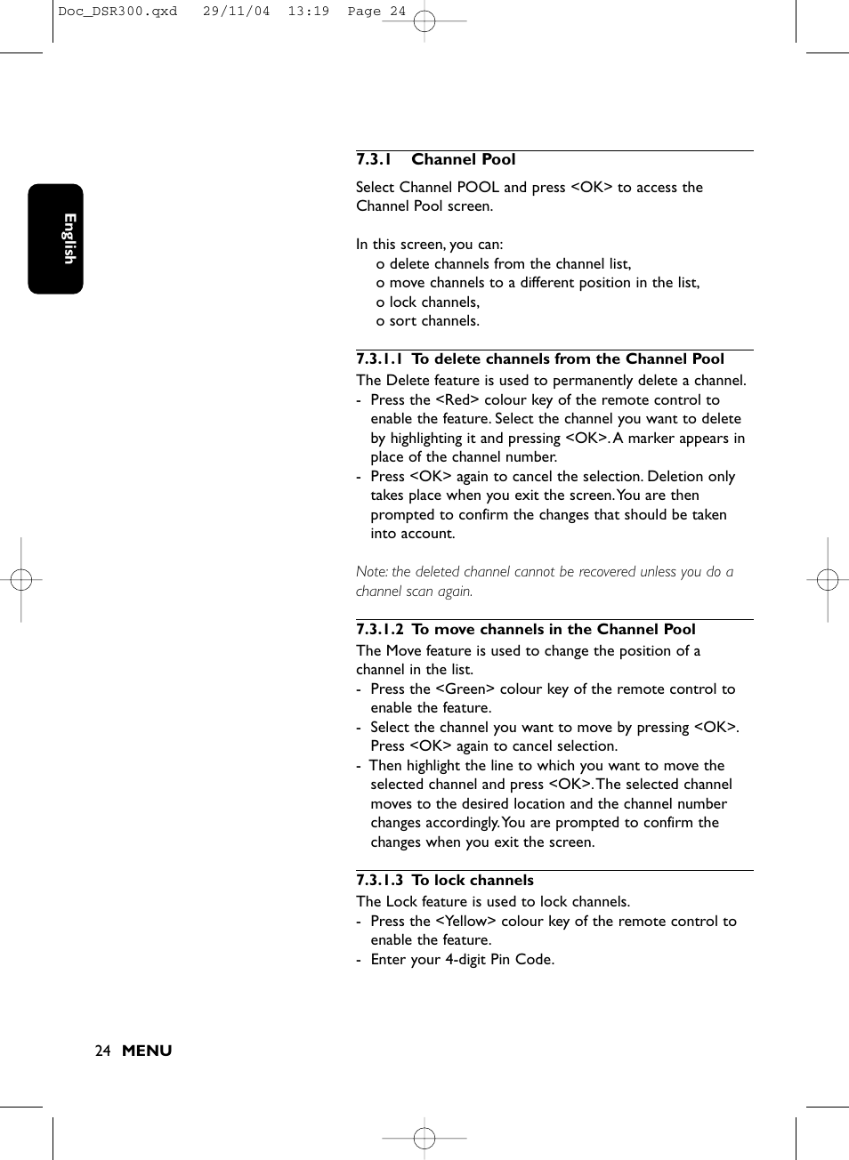 Philips DSR 300/00 User Manual | Page 24 / 38