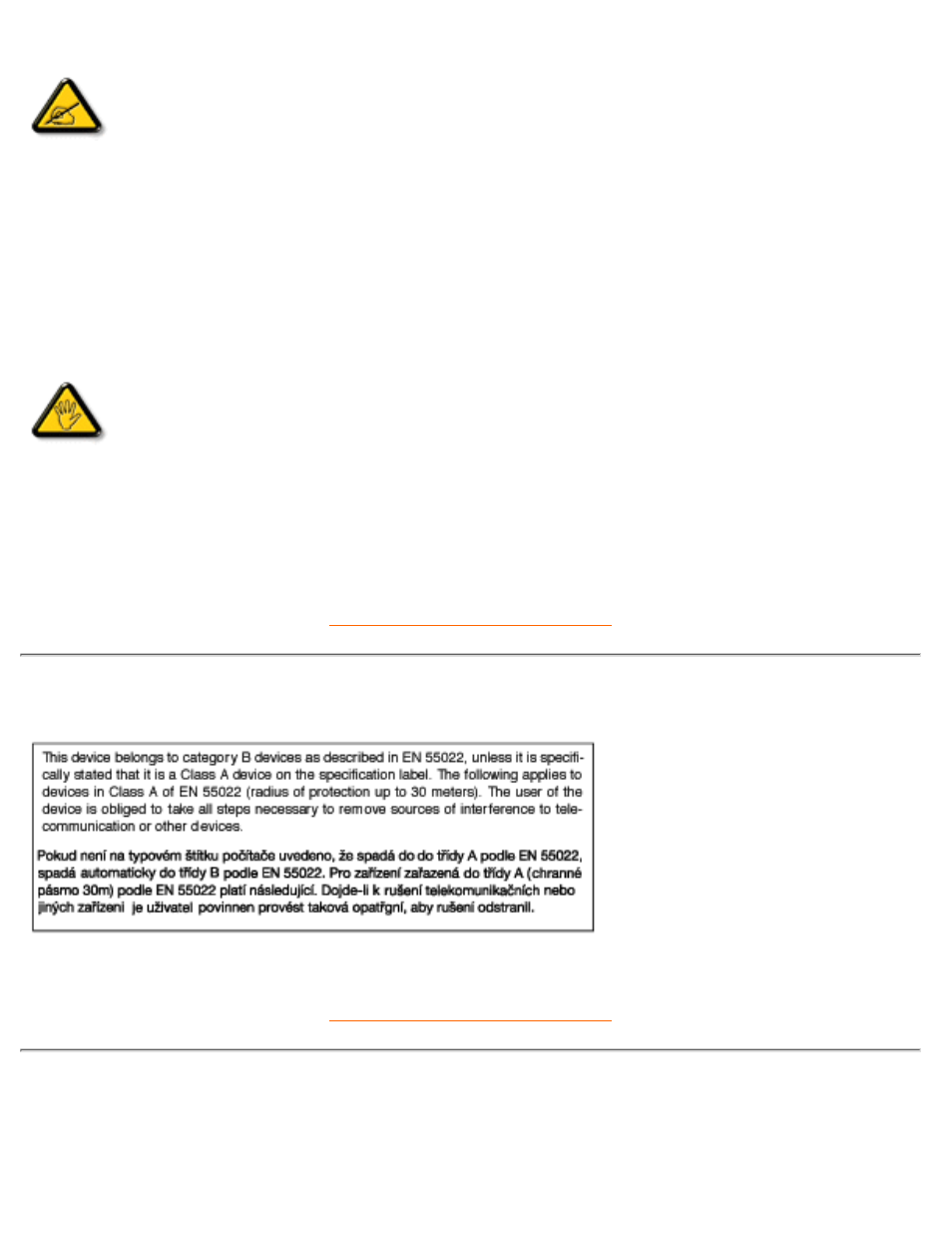 En 55022 compliance (czech republic only) | Philips 150P2E User Manual | Page 42 / 86