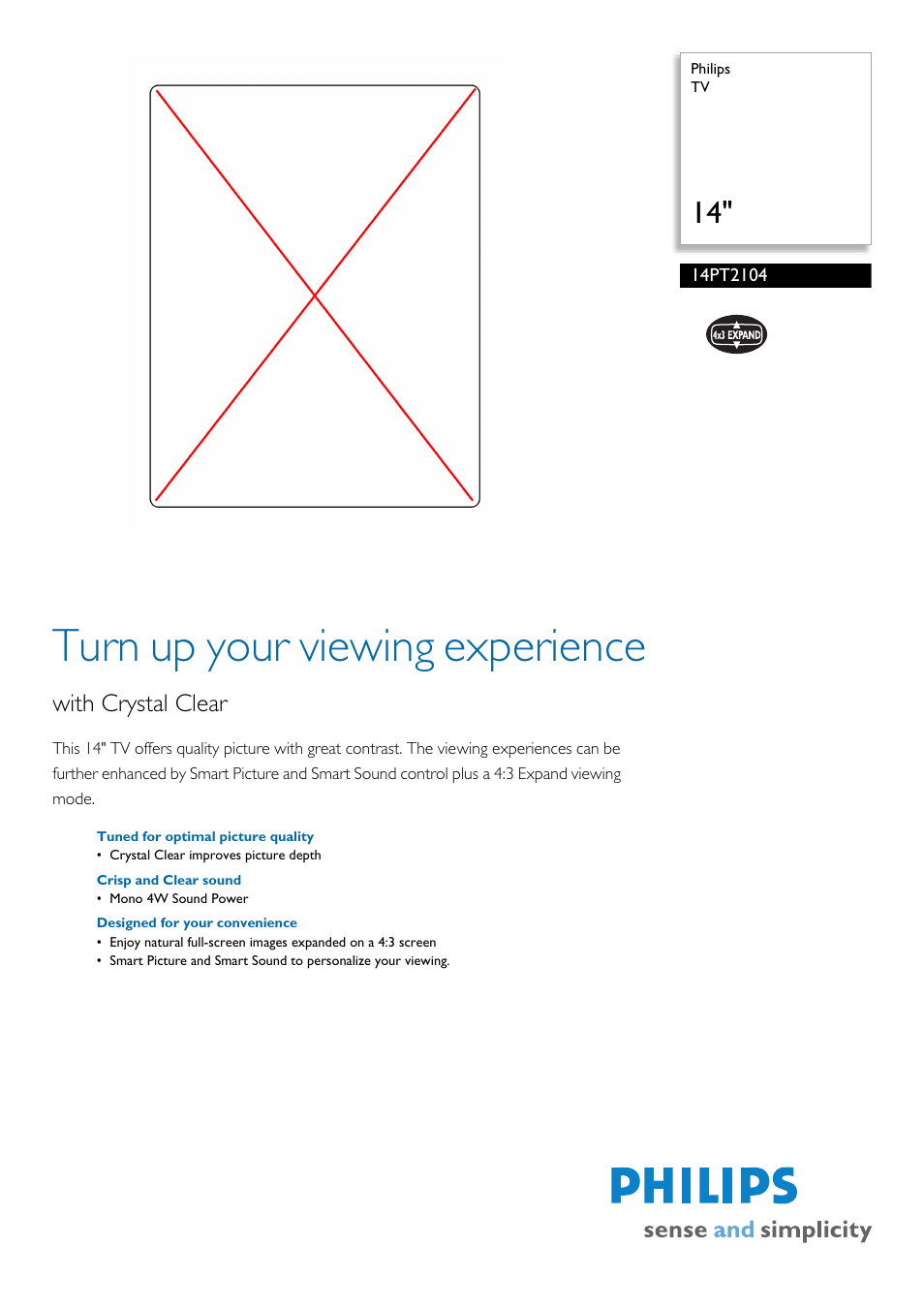 Philips 14PT2104 User Manual | 2 pages