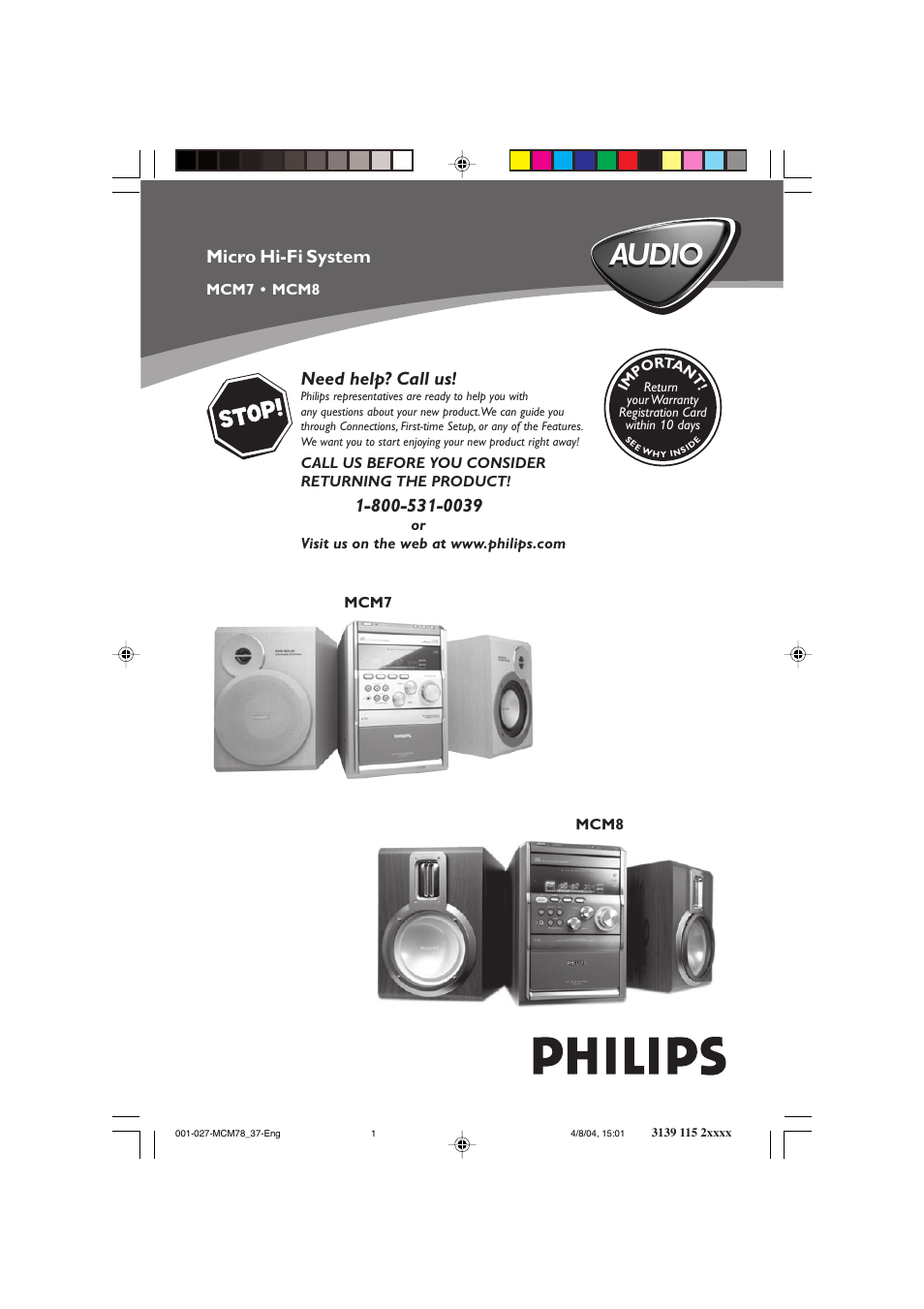 Philips MCM8 User Manual | 27 pages
