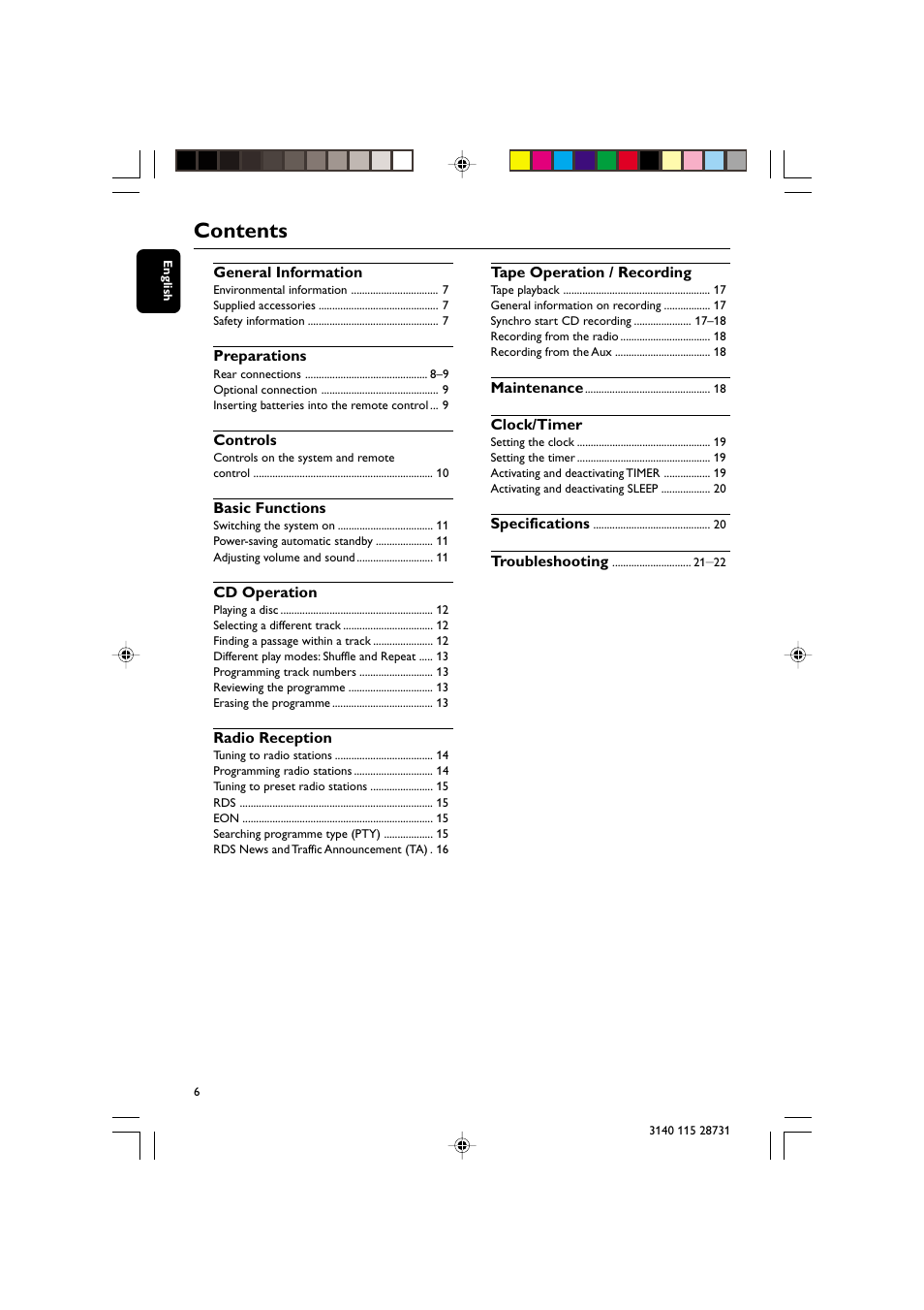 Philips MC-110 User Manual | Page 6 / 22