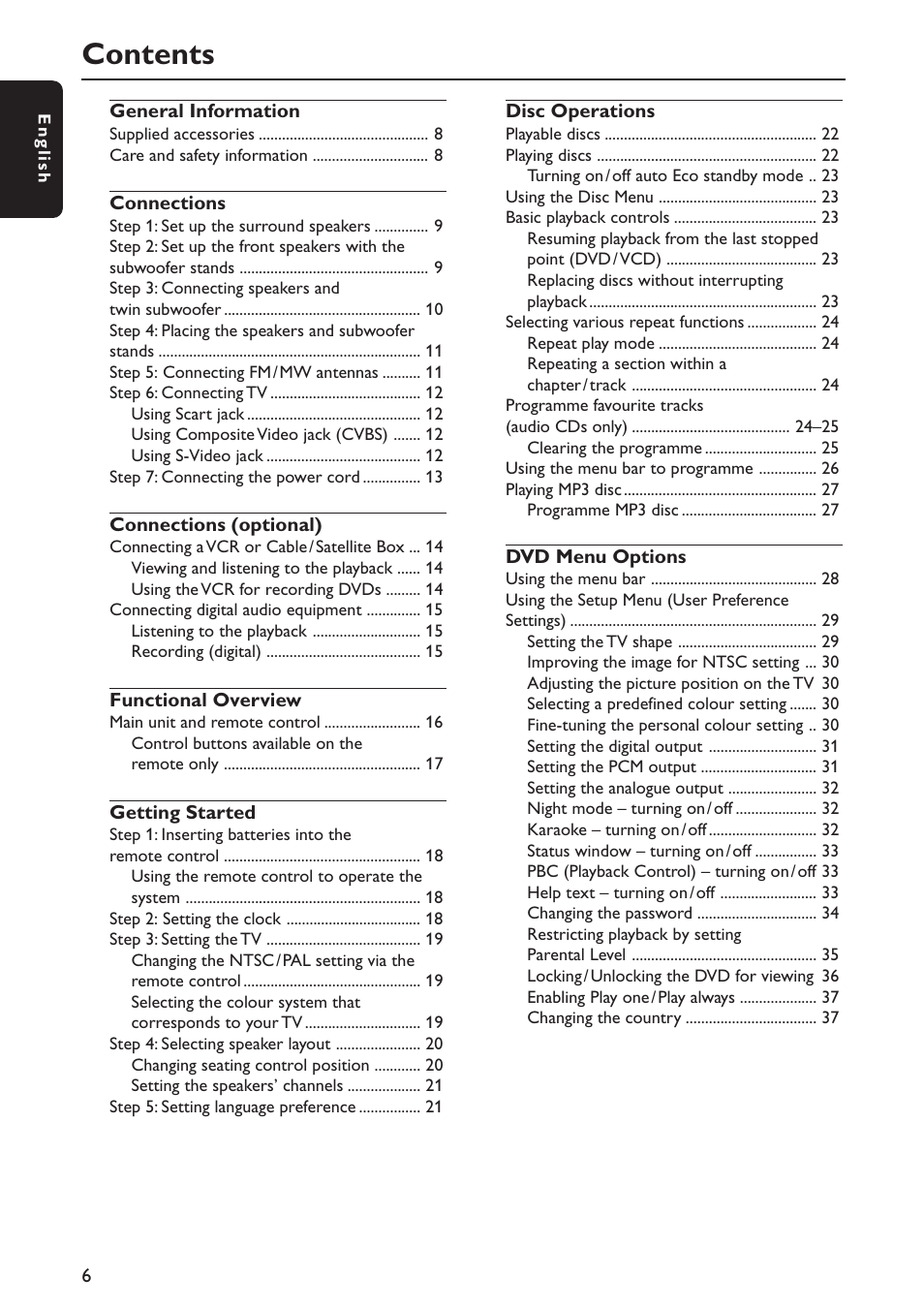 Philips MX5800SA/22S User Manual | Page 6 / 47