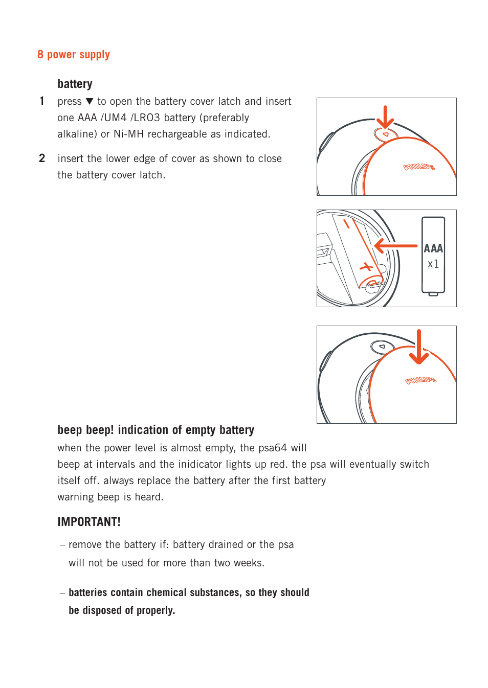 Philips ACT20017 User Manual | Page 8 / 35