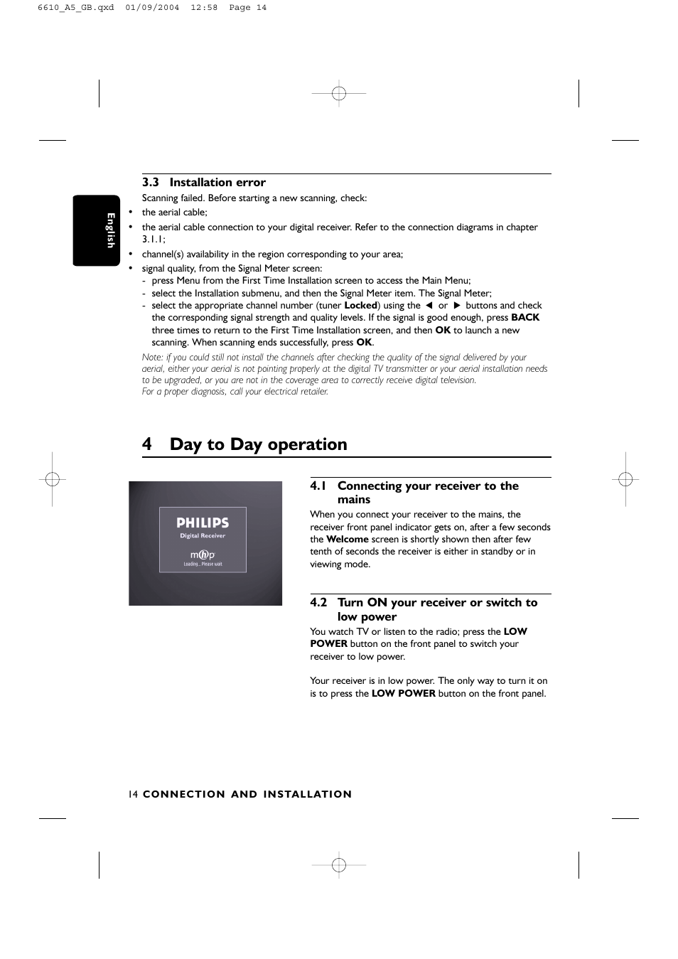 4day to day operation | Philips DTR6610 User Manual | Page 16 / 45