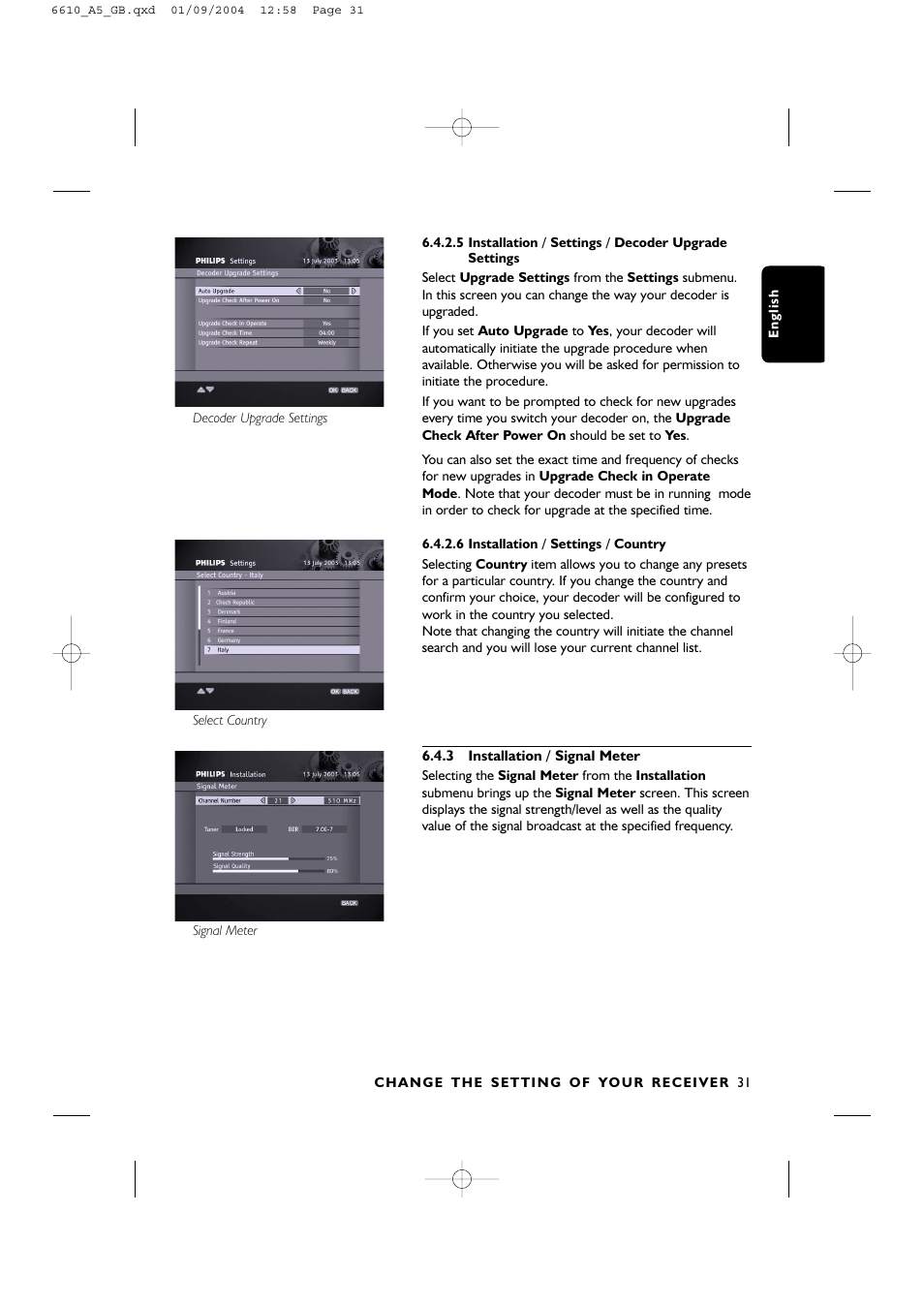 Philips DTR6610 User Manual | Page 33 / 45