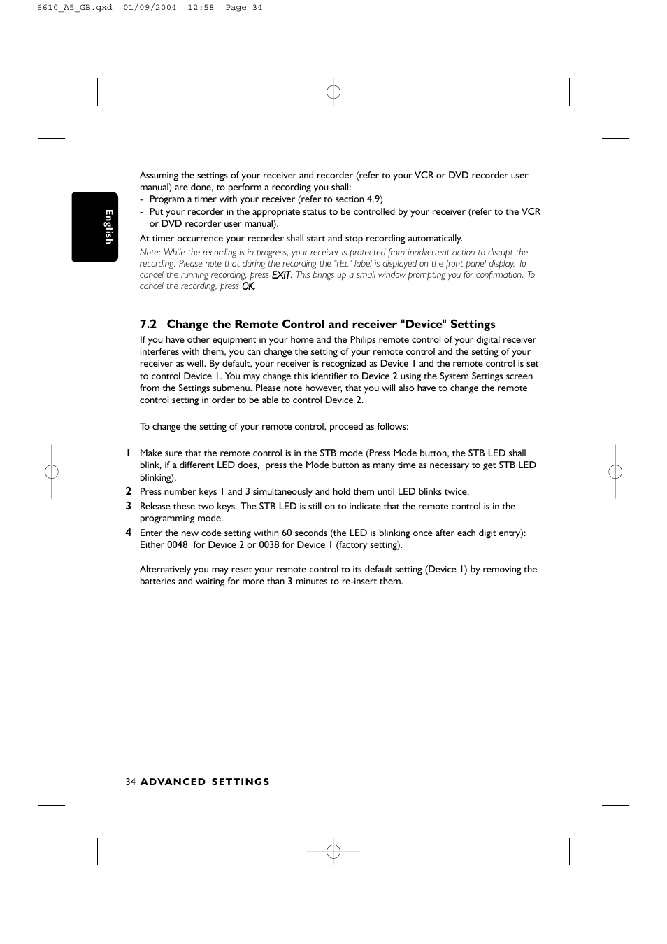 Philips DTR6610 User Manual | Page 36 / 45