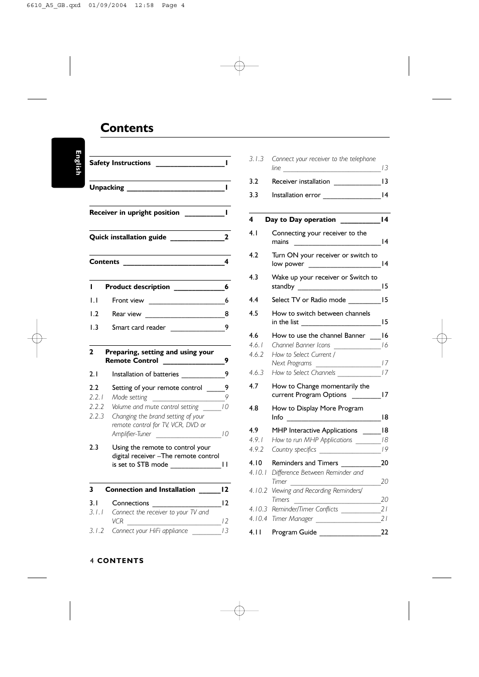 Philips DTR6610 User Manual | Page 6 / 45