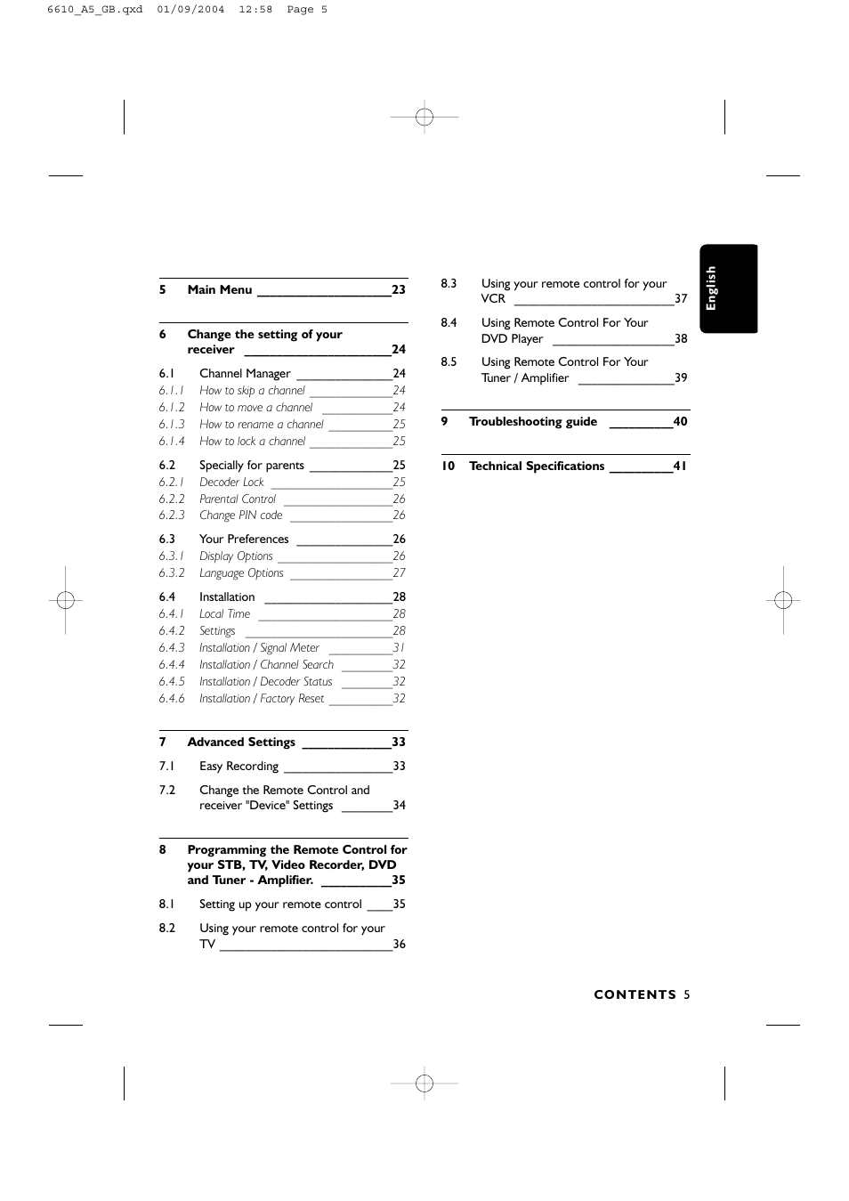 Philips DTR6610 User Manual | Page 7 / 45