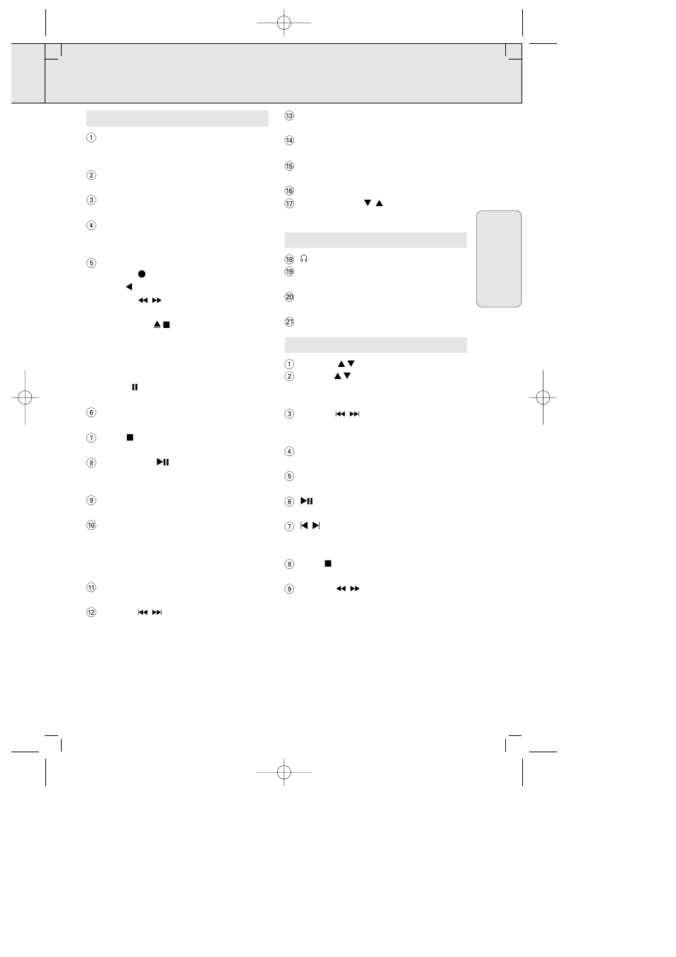 Commandes | Philips AZ 1564 User Manual | Page 21 / 44