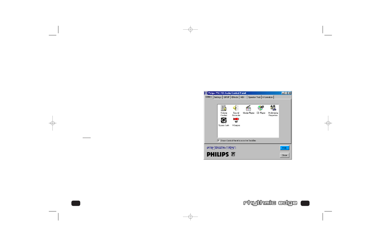 Control panel dsp special effects and algorithms | Philips Rhythmic Edge PSC703 User Manual | Page 20 / 34