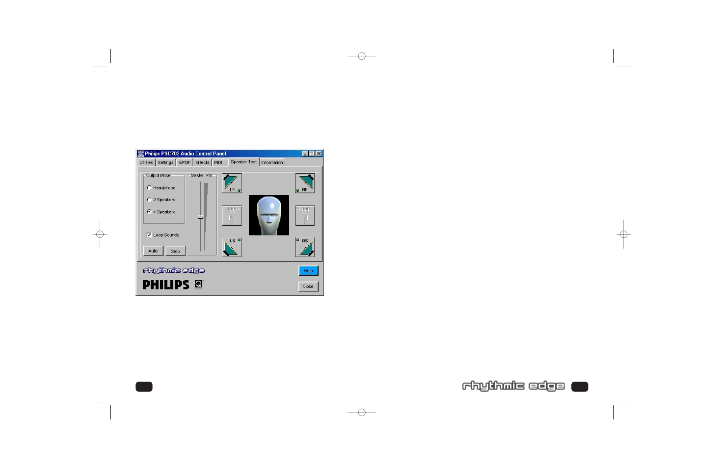 Control panel | Philips Rhythmic Edge PSC703 User Manual | Page 27 / 34