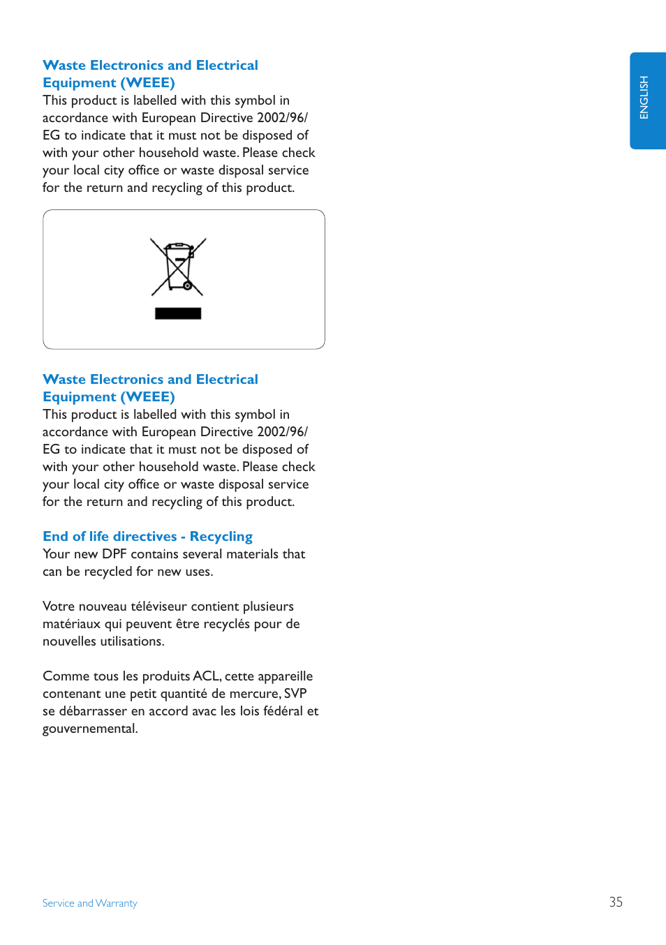 Waste.electronics.and.electrical.equipme, End.of.life.directives.-.recycling | Philips 6FF3FP User Manual | Page 37 / 38