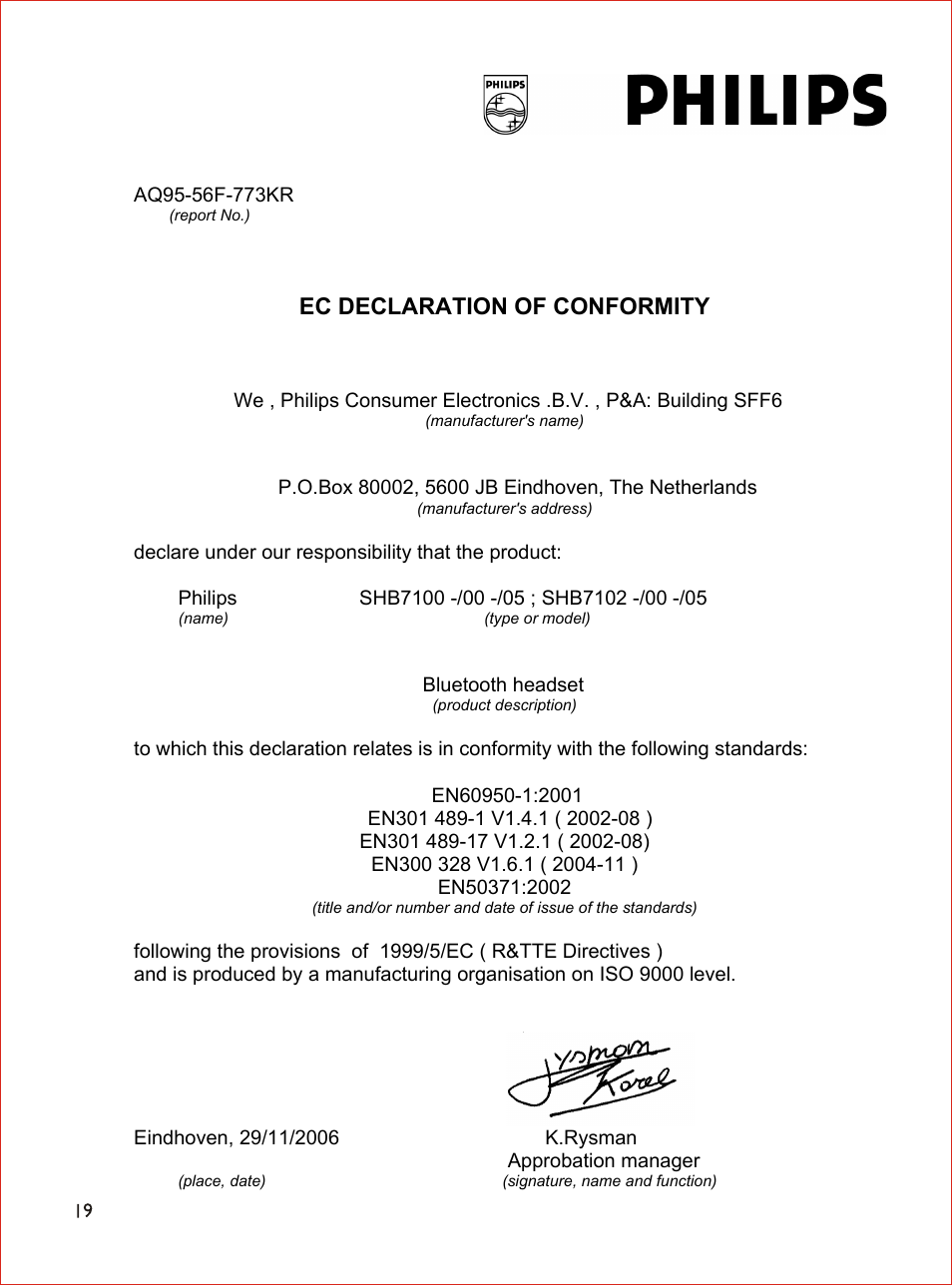 Philips SHB7103 User Manual | Page 107 / 107