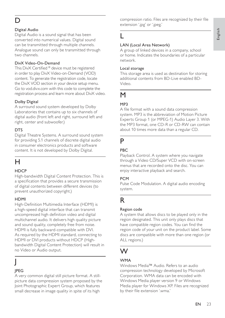 Philips BDP3100 User Manual | Page 23 / 46