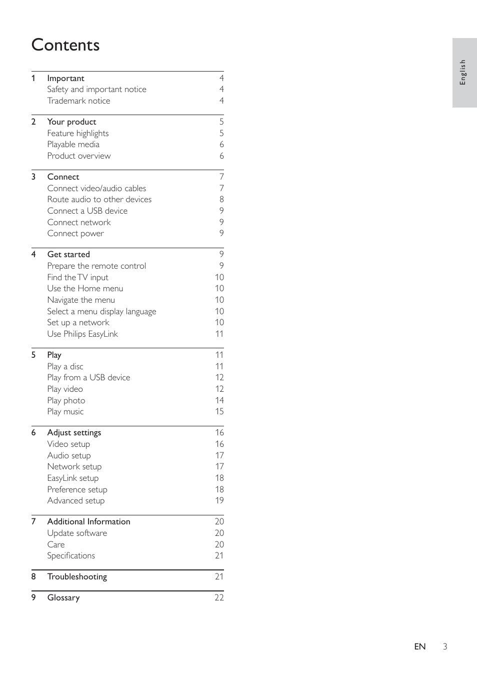 Philips BDP3100 User Manual | Page 3 / 46