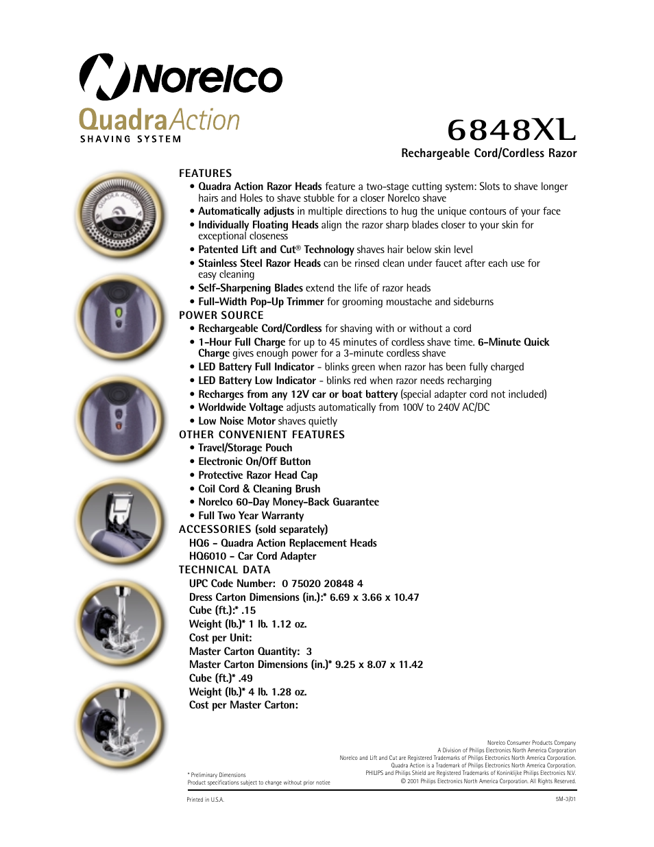 6848xl | Philips 6848XL User Manual | Page 2 / 2