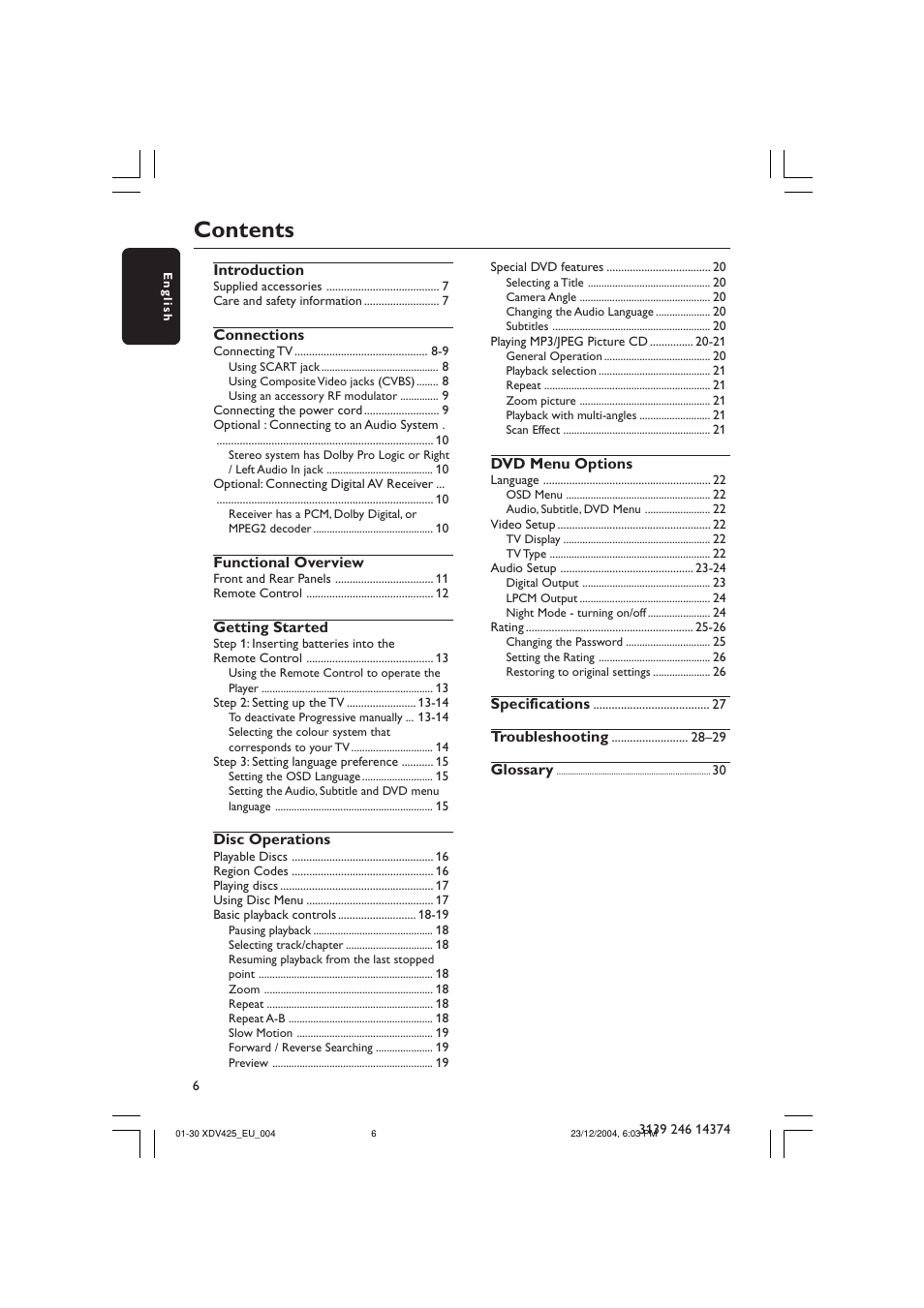 Philips 425 User Manual | Page 6 / 30