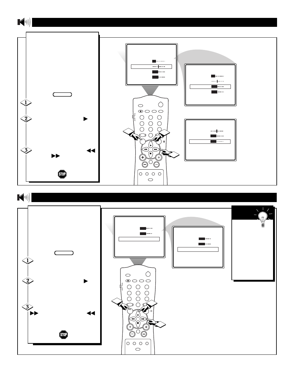 Sing the, Reble, Ass and | Alance, Ontrols, Ncredible, Urround, Eature, Or 2 3 1, Or right | Philips TP2785C1 User Manual | Page 22 / 48