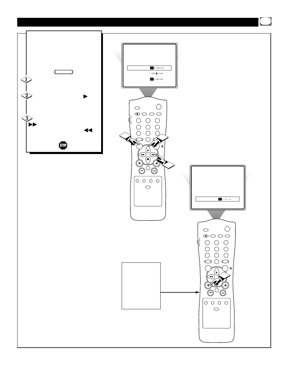 Tv v, Sing the, Olume | Ontrol, Or 1 3 2 1, Button to decrease the sound | Philips TP2785C1 User Manual | Page 23 / 48
