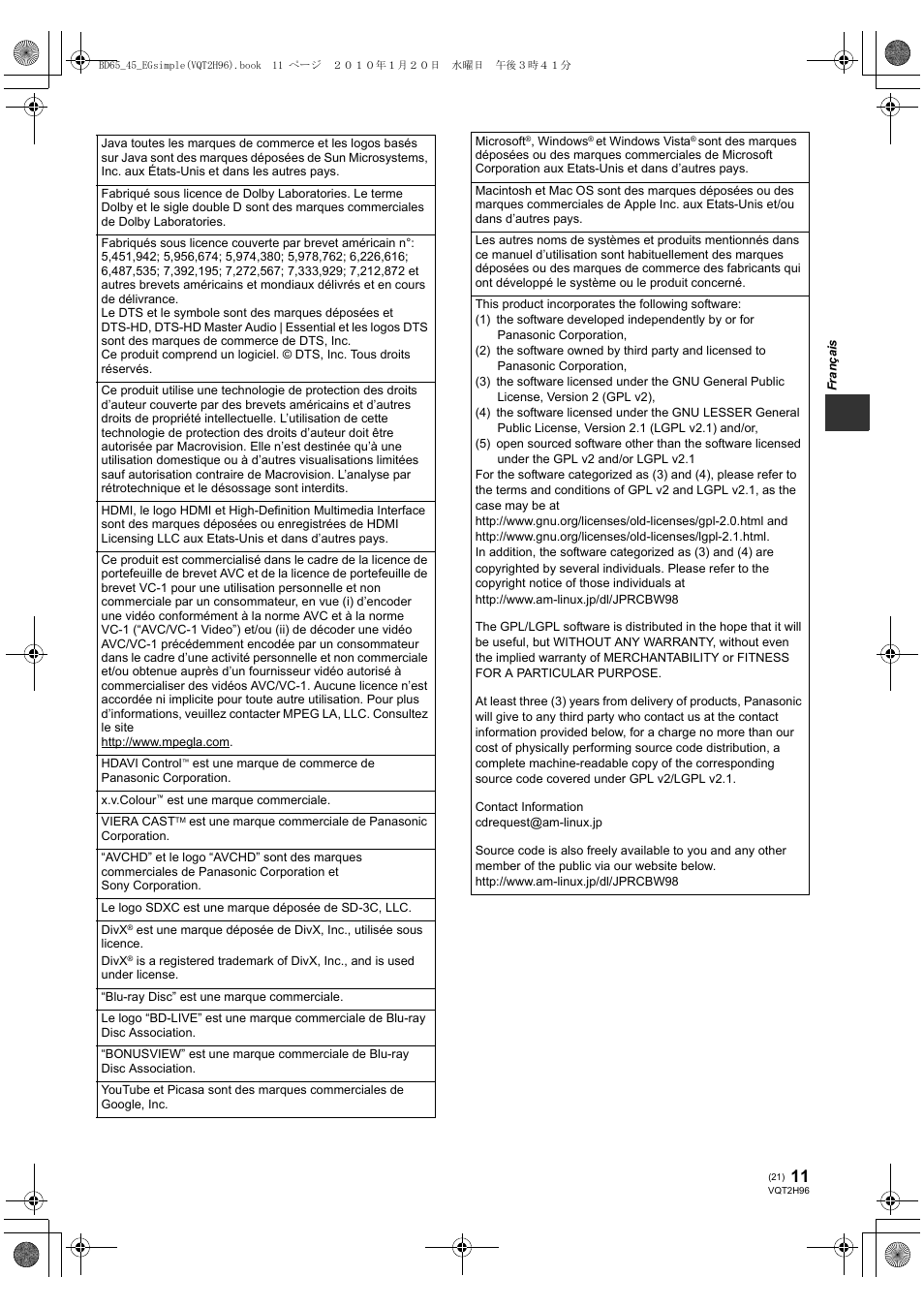 Panasonic DMPBD65 User Manual | Page 21 / 112