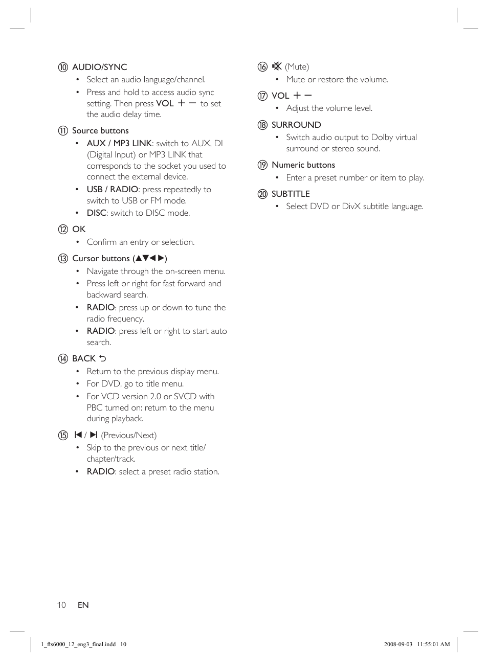 Philips Flaors 848390207 User Manual | Page 10 / 50