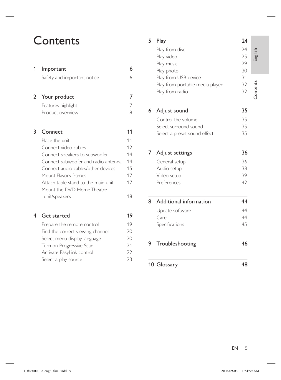Philips Flaors 848390207 User Manual | Page 5 / 50
