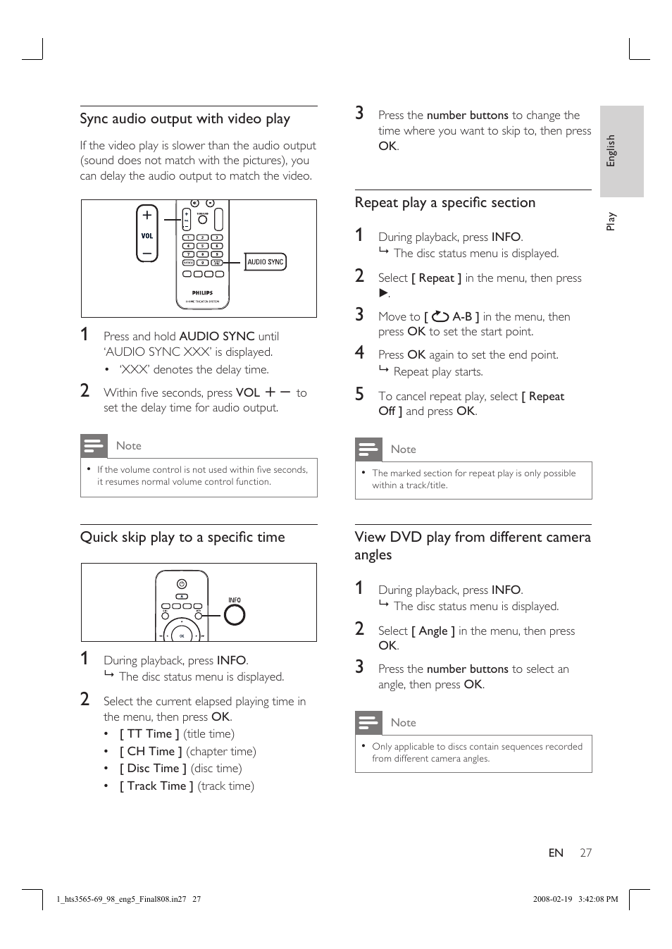 Philips HTS3569 User Manual | Page 27 / 48