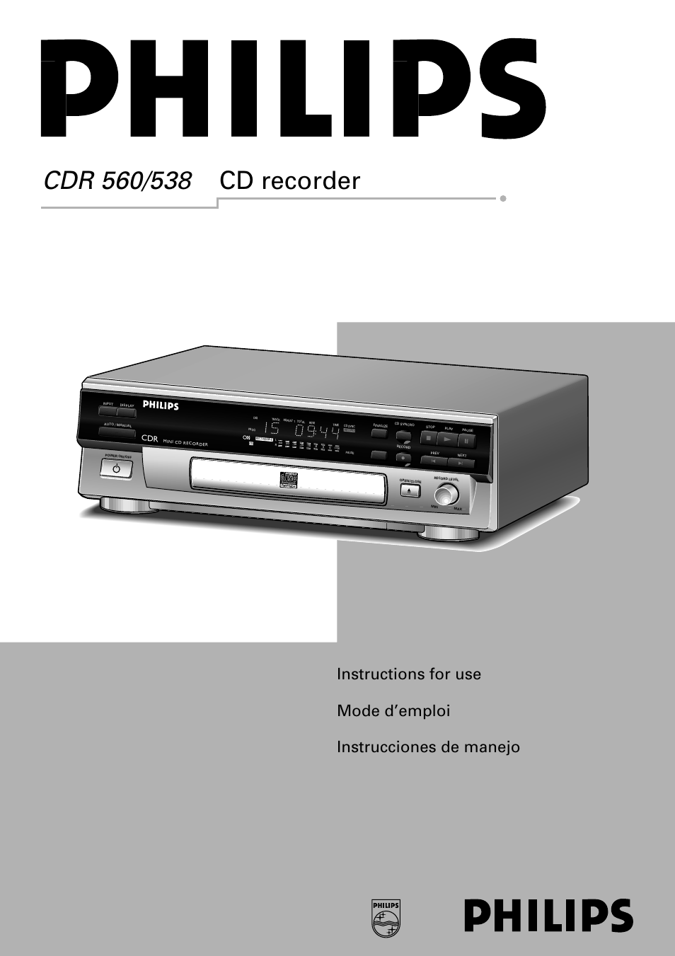 Philips CDR 560 User Manual | 55 pages