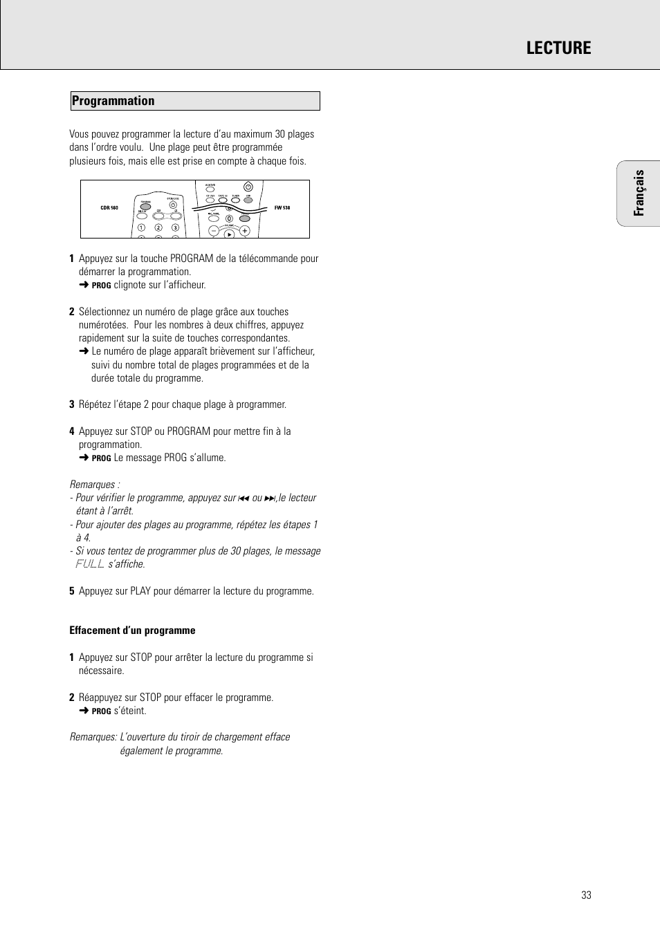 Lecture | Philips CDR 560 User Manual | Page 35 / 55