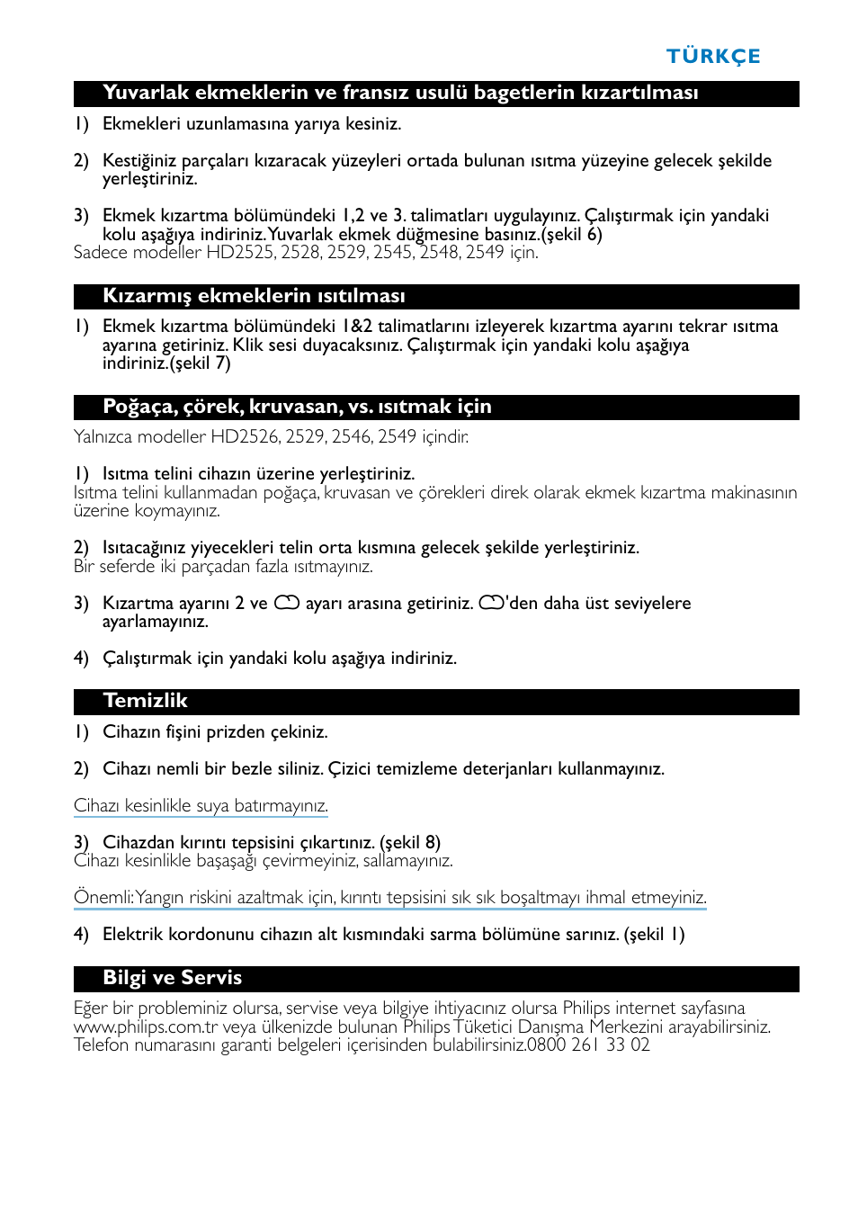 Philips Toaster HD2524 User Manual | Page 49 / 54