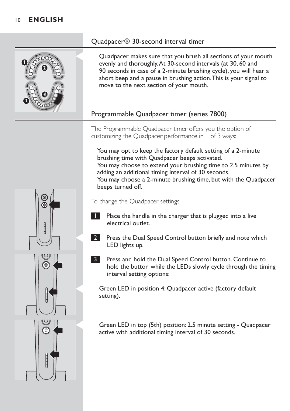 Philips Sonicare 7800 User Manual | Page 10 / 48