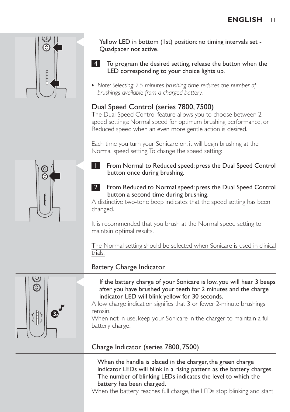 Philips Sonicare 7800 User Manual | Page 11 / 48