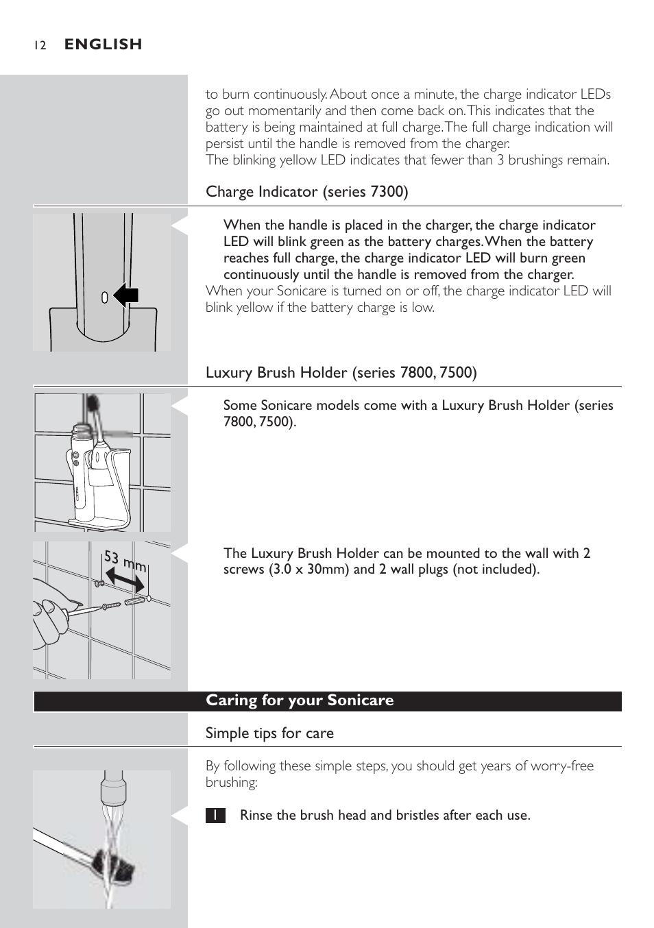 Philips Sonicare 7800 User Manual | Page 12 / 48