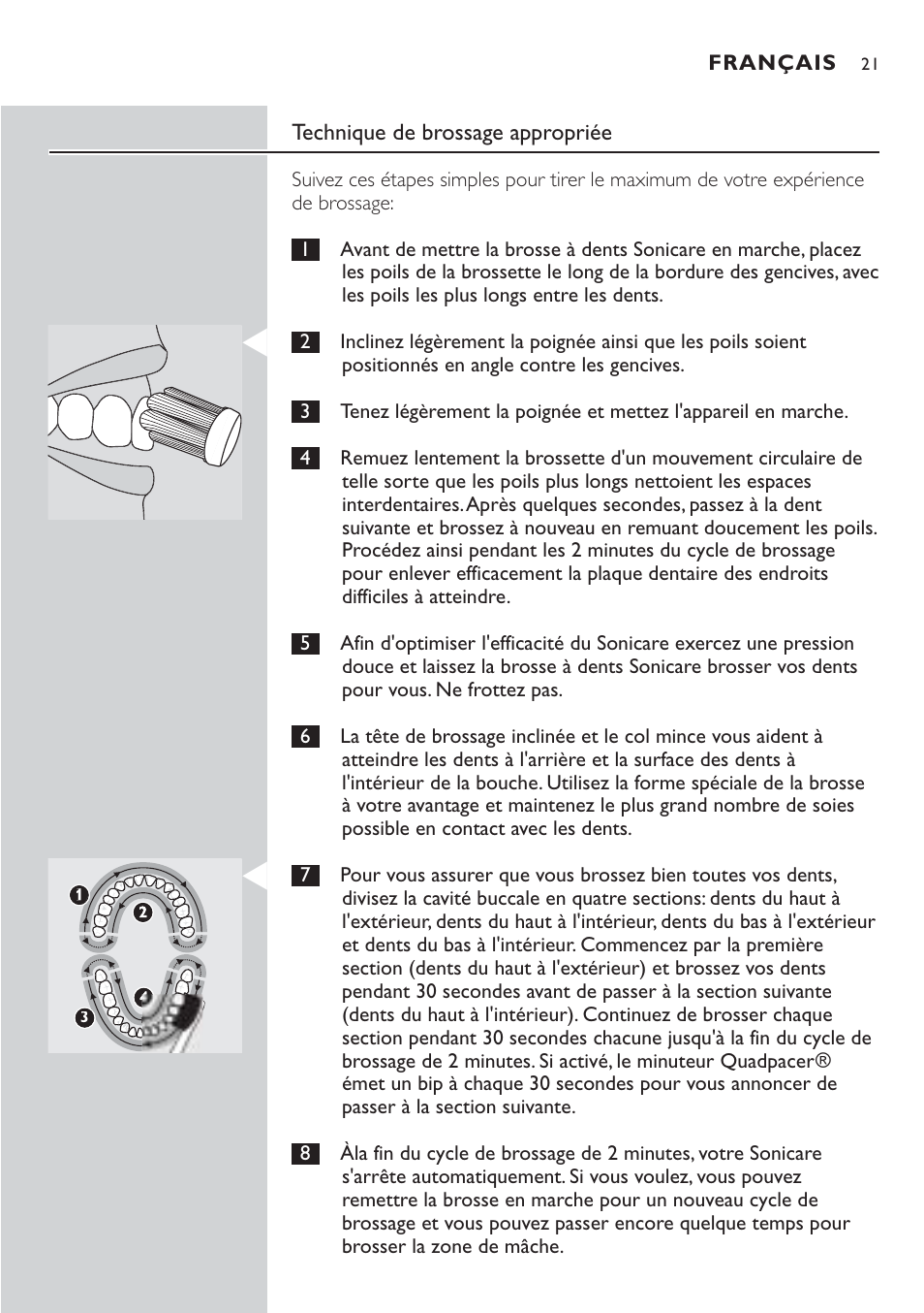 Philips Sonicare 7800 User Manual | Page 21 / 48