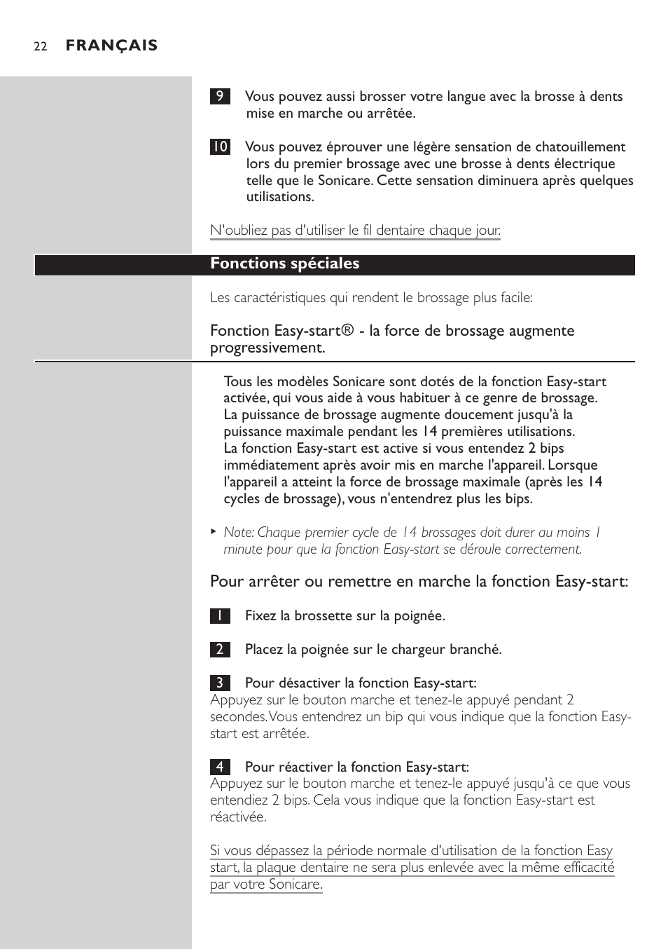 Philips Sonicare 7800 User Manual | Page 22 / 48
