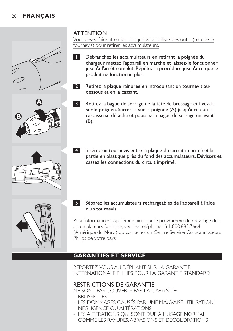 Philips Sonicare 7800 User Manual | Page 28 / 48