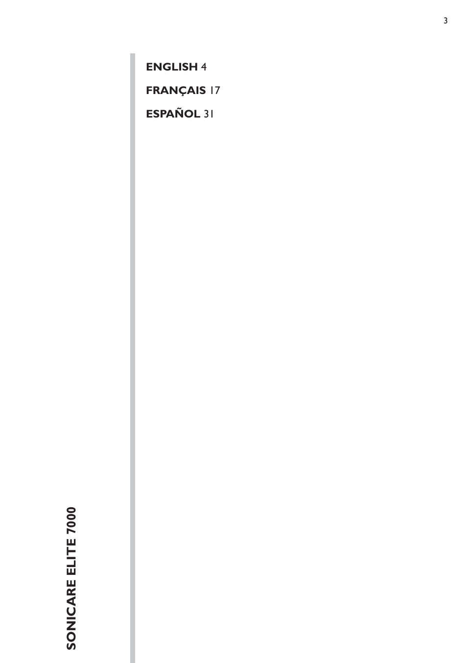 Sonicare elite 7000 | Philips Sonicare 7800 User Manual | Page 3 / 48