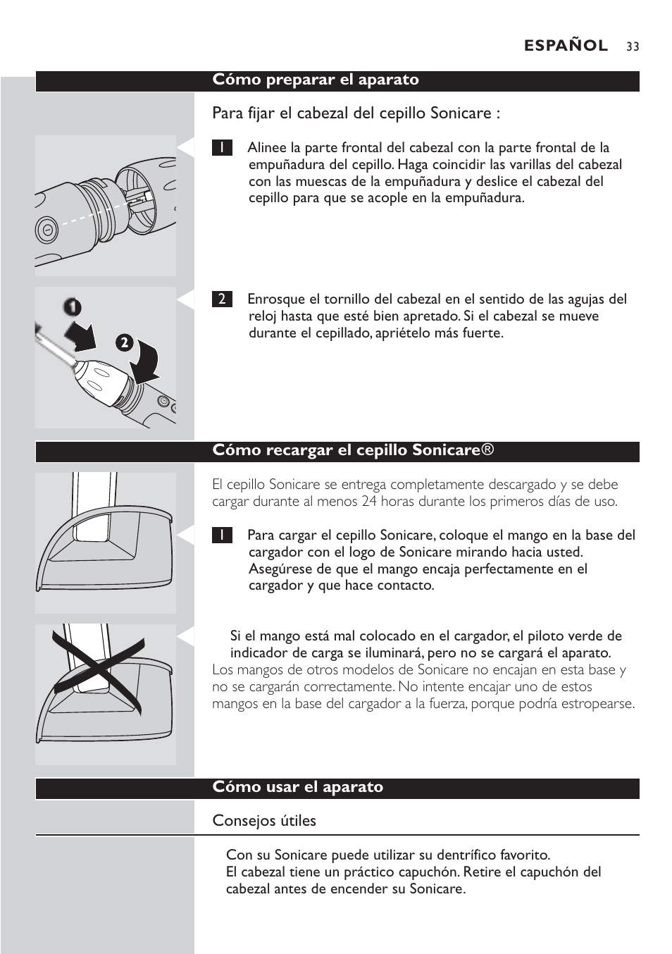 Philips Sonicare 7800 User Manual | Page 33 / 48