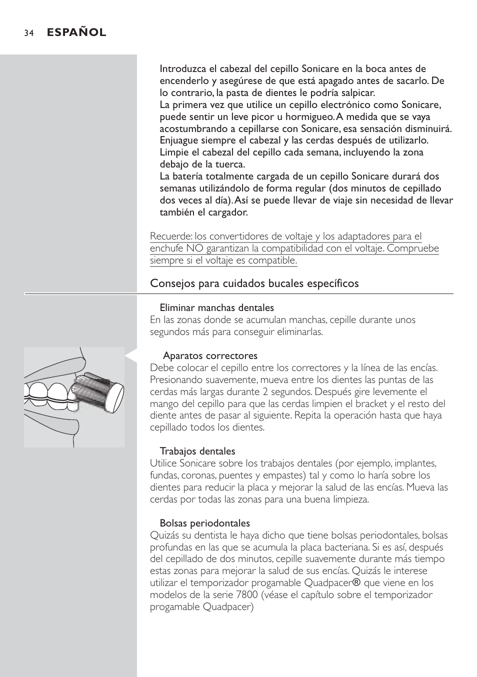 Philips Sonicare 7800 User Manual | Page 34 / 48