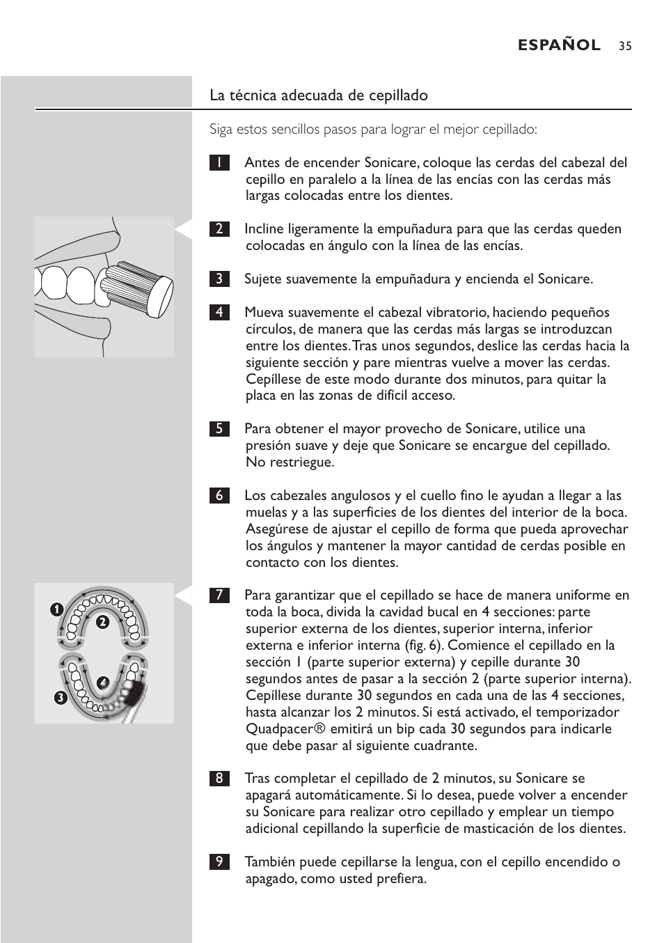 Philips Sonicare 7800 User Manual | Page 35 / 48