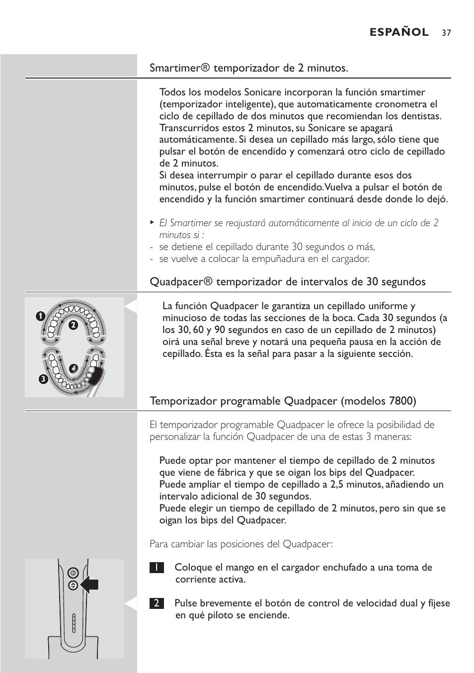 Philips Sonicare 7800 User Manual | Page 37 / 48