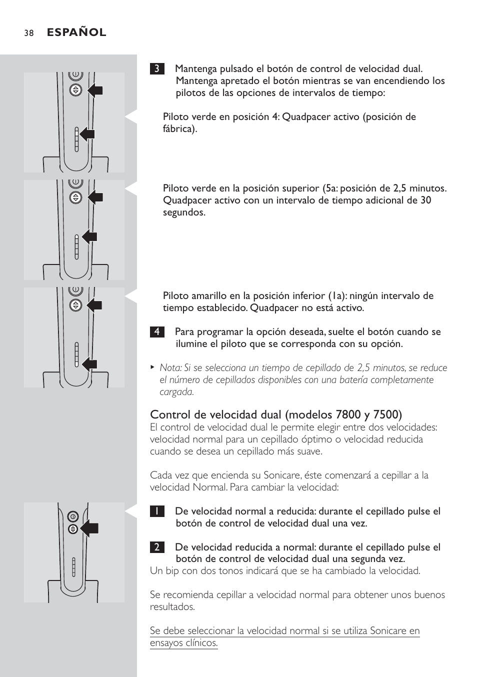 Philips Sonicare 7800 User Manual | Page 38 / 48