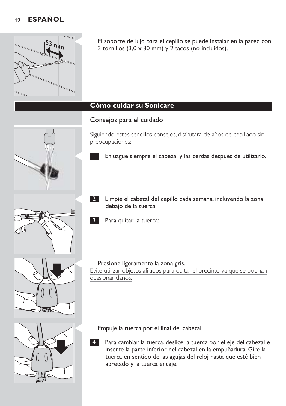 Philips Sonicare 7800 User Manual | Page 40 / 48