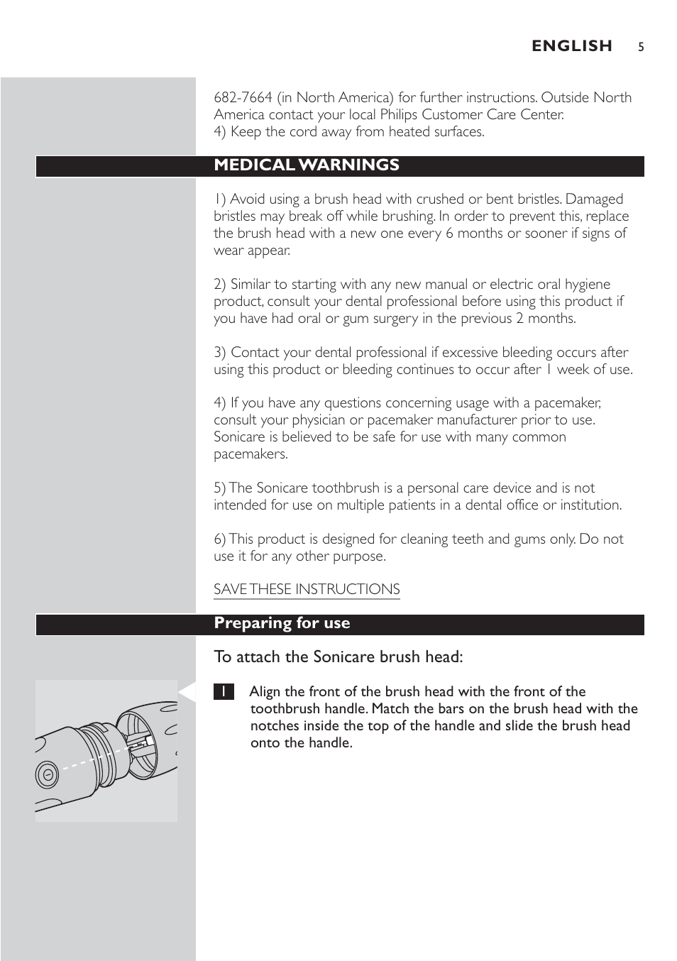 Philips Sonicare 7800 User Manual | Page 5 / 48